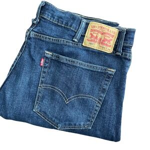 Levi's 505 Regular Fit Jeans Mens W38 L34 Dark Wash Denim Inseam 33" 98% Cotton